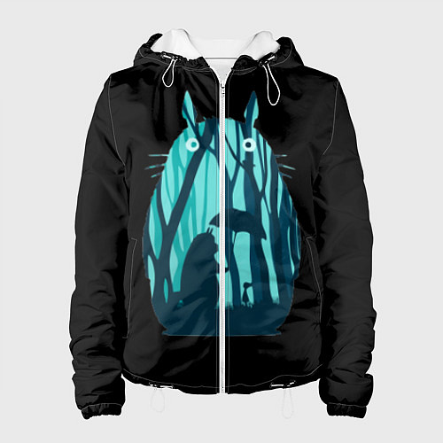 Женская куртка Тоторо в лесу / 3D-Белый – фото 1