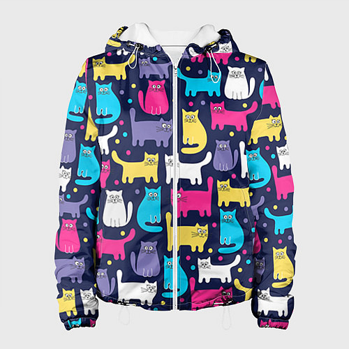 Женская куртка Котятки / 3D-Белый – фото 1