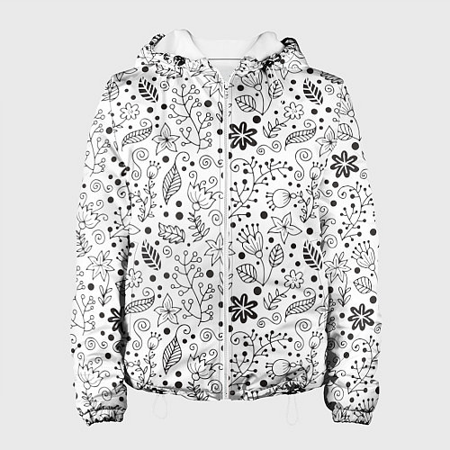 Женская куртка Цветочки-травушки / 3D-Белый – фото 1