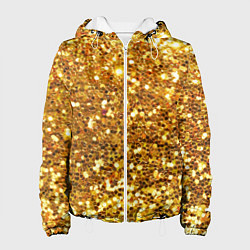 Куртка с капюшоном женская Золотое мерцание, цвет: 3D-белый
