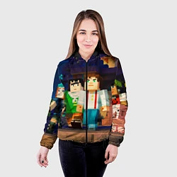 Куртка с капюшоном женская Minecraft Men's, цвет: 3D-черный — фото 2
