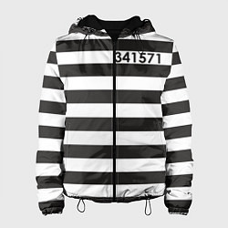 Куртка с капюшоном женская Заключенный, цвет: 3D-черный