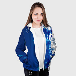 Куртка с капюшоном женская Облака, цвет: 3D-белый — фото 2