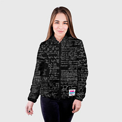Куртка с капюшоном женская Шпаргалки, цвет: 3D-черный — фото 2