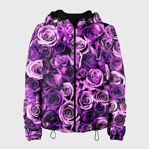 Женская куртка Цветочки / 3D-Черный – фото 1
