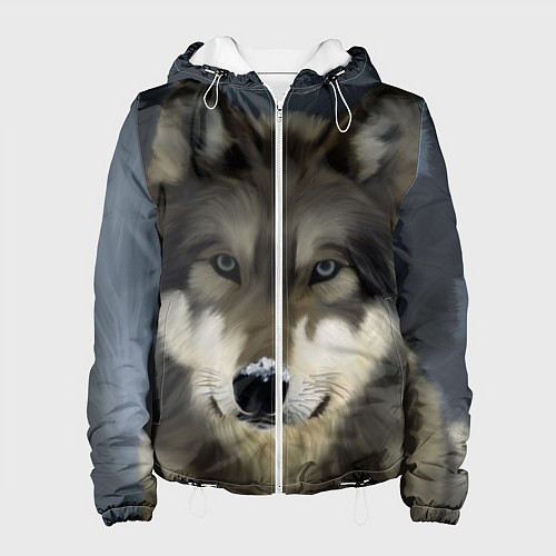 Женская куртка Зимний волк / 3D-Белый – фото 1