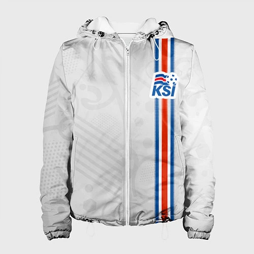 Женская куртка Сборная Исландии по футболу / 3D-Белый – фото 1