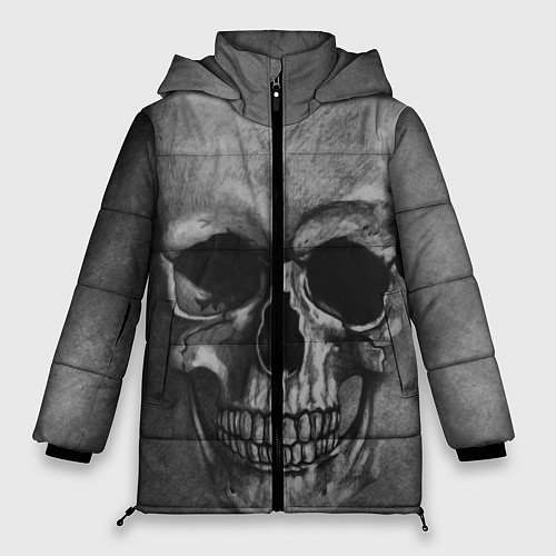 Женская зимняя куртка Череп / 3D-Черный – фото 1