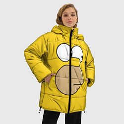 Куртка зимняя женская Лицо Гомера, цвет: 3D-красный — фото 2