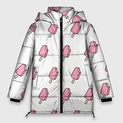 Женская зимняя куртка Мороженое розовое