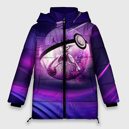 Женская зимняя куртка Pokeball: Violet / 3D-Черный – фото 1