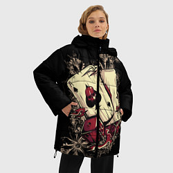 Куртка зимняя женская Карты дьявола, цвет: 3D-черный — фото 2