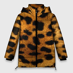 Куртка зимняя женская Шкура леопарда, цвет: 3D-черный