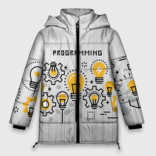 Женская зимняя куртка Программирование 1 / 3D-Черный – фото 1