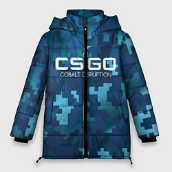 Куртка зимняя женская Cs:go - Cobalt Disruption Ржавый кобальт, цвет: 3D-светло-серый
