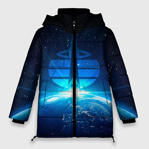 Женская зимняя куртка Космические войска / 3D-Черный – фото 1