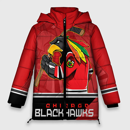 Женская зимняя куртка Chicago Blackhawks / 3D-Светло-серый – фото 1