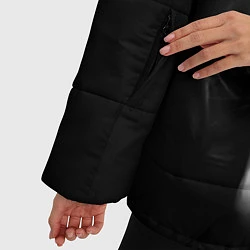 Куртка зимняя женская Деймон Сальваторе с котом, цвет: 3D-черный — фото 2