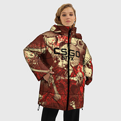 Куртка зимняя женская Cs:go - Styx Famas style, цвет: 3D-черный — фото 2