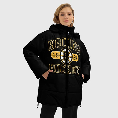 Женская зимняя куртка Boston Bruins: Est.1924 / 3D-Светло-серый – фото 3