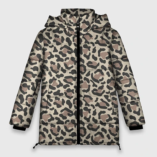 Женская зимняя куртка Шкура леопарда / 3D-Черный – фото 1