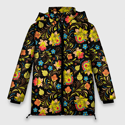 Женская зимняя куртка Хохлома / 3D-Черный – фото 1
