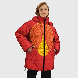 Куртка зимняя женская Гомер медитирует, цвет: 3D-черный — фото 2