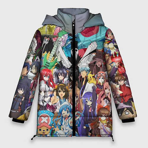 Женская зимняя куртка Anime / 3D-Черный – фото 1