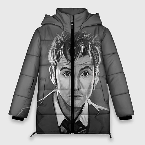 Женская зимняя куртка Doctor Who: fun-art / 3D-Черный – фото 1