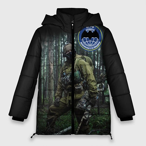 Женская зимняя куртка Военная разведка / 3D-Светло-серый – фото 1