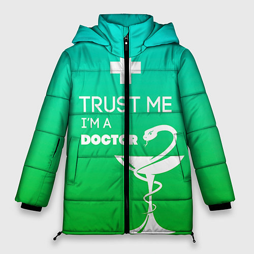Женская зимняя куртка Trust me, i'm a doctor / 3D-Черный – фото 1