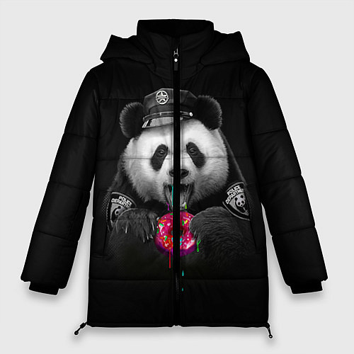 Женская зимняя куртка Donut Panda / 3D-Черный – фото 1
