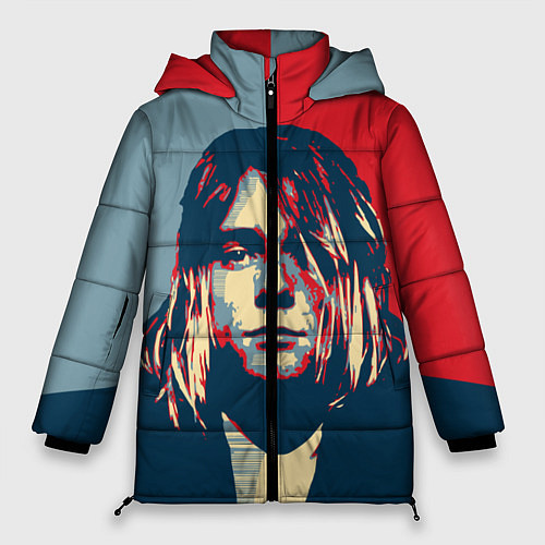 Женская зимняя куртка Kurt Cobain / 3D-Черный – фото 1