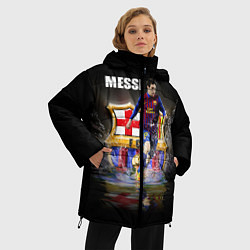 Куртка зимняя женская Messi FCB, цвет: 3D-черный — фото 2