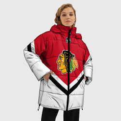 Куртка зимняя женская NHL: Chicago Blackhawks, цвет: 3D-светло-серый — фото 2