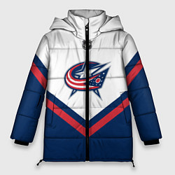 Куртка зимняя женская NHL: Columbus Blue Jackets, цвет: 3D-черный