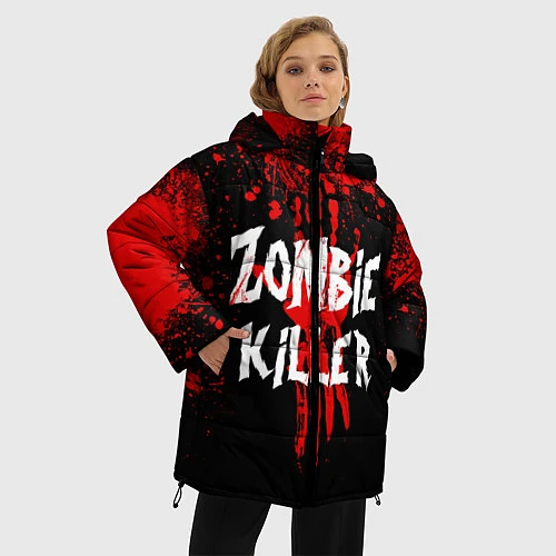 Женская зимняя куртка Zombie Killer / 3D-Светло-серый – фото 3