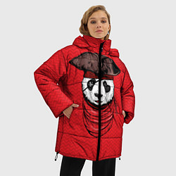 Куртка зимняя женская Панда пират, цвет: 3D-красный — фото 2