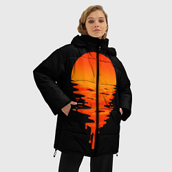 Куртка зимняя женская Отражение Солнца, цвет: 3D-черный — фото 2