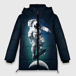 Женская зимняя куртка Космический скейтбординг