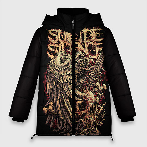 Женская зимняя куртка Suicide Silence / 3D-Красный – фото 1
