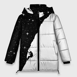 Куртка зимняя женская Ночной скалолаз, цвет: 3D-черный
