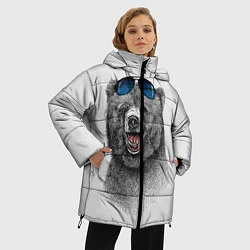 Куртка зимняя женская Счастливый медведь, цвет: 3D-черный — фото 2