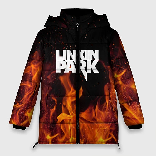 Женская зимняя куртка Linkin Park: Hell Flame / 3D-Черный – фото 1