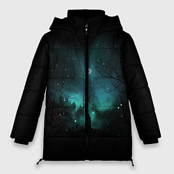 Куртка зимняя женская Взгляд на звезды, цвет: 3D-черный