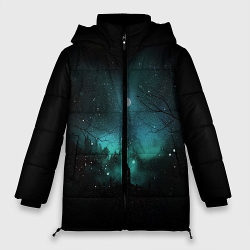Женская зимняя куртка Взгляд на звезды / 3D-Светло-серый – фото 1