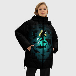 Куртка зимняя женская Подводный мир, цвет: 3D-черный — фото 2
