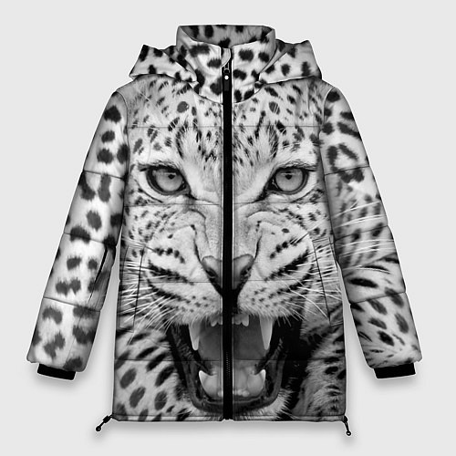 Женская зимняя куртка Белый леопард / 3D-Черный – фото 1