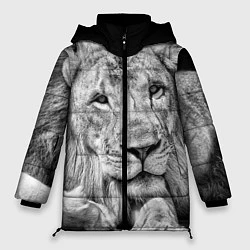 Куртка зимняя женская Милый лев, цвет: 3D-черный