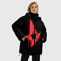 Куртка зимняя женская Astralis: Black collection, цвет: 3D-красный — фото 2